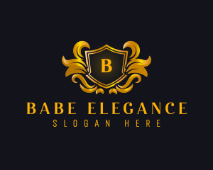  Elegant Crest Insignia logo design