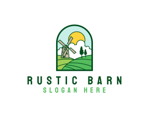 Farmer Windmill  Barn logo design