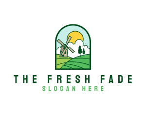 Farmer Windmill  Barn logo design