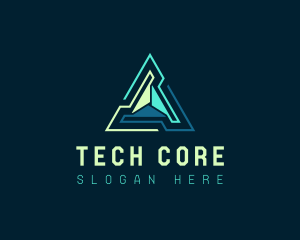 Pyramid Tech Developer logo design