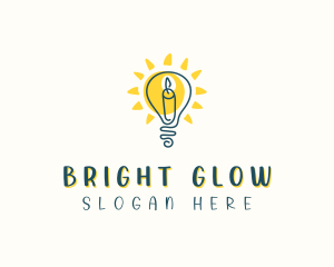 Candle Light Bulb logo