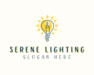 Candle Light Bulb logo