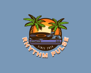 Palm Tree Tropical Party DJ logo