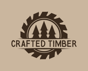 Timber Logging Saw logo design