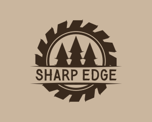 Timber Logging Saw logo design