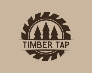 Timber Logging Saw logo design