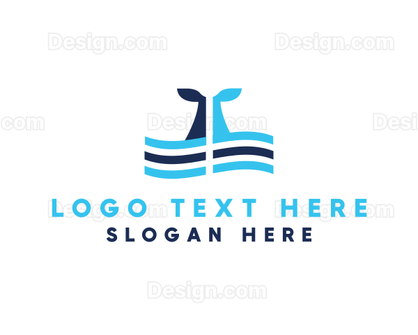 Marine Whale Tail Logo