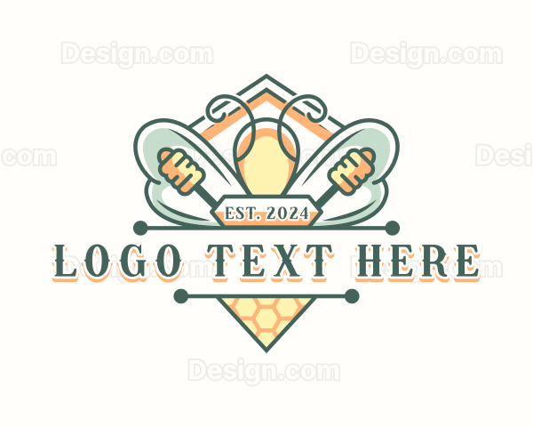 Bee Hive Apiary Logo