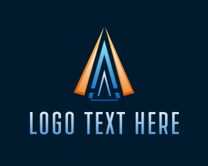 Abstract Plane Triangle logo