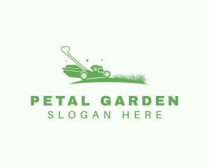 Grass Lawn Mower logo design