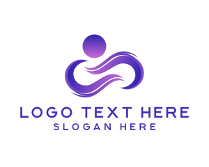 Loop - Infinity Loop Person logo design