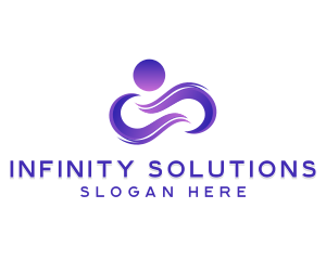 Infinity Loop Person logo design