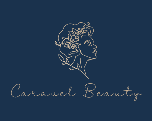 Gradient Wreath Beauty logo design