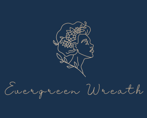 Gradient Wreath Beauty logo design