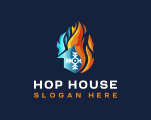 Fire Ice House logo design