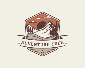 Mountain Camping Adventure logo design