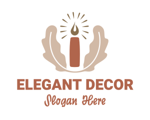 Leaf Wax Candle logo design