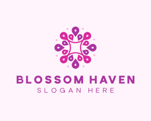 Magenta Floral Pattern logo design