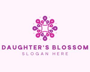 Magenta Floral Pattern logo design