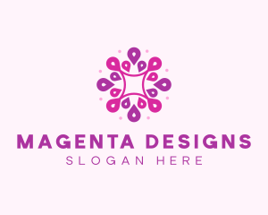 Magenta Floral Pattern logo design