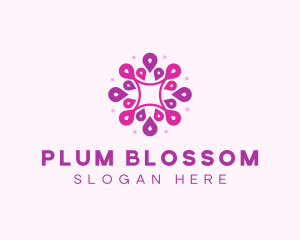 Magenta Floral Pattern logo design