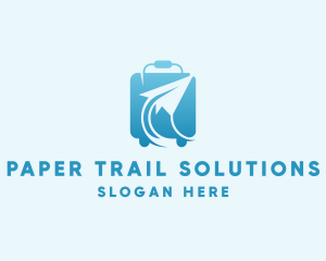 Paper Plane Luggage logo design