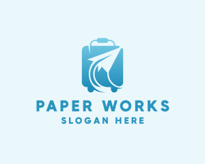 Paper Plane Luggage logo design