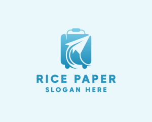 Paper Plane Luggage logo design