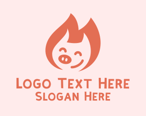 Happy Pink Piglet  logo