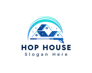 Pressure Washer House  logo design