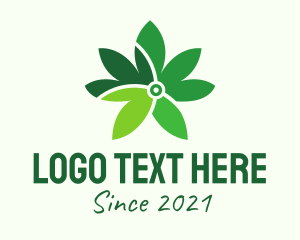 Digital Cannabis Leaf logo