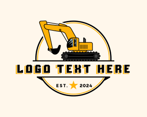 Backhoe Excavator Machinery logo