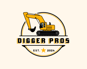 Backhoe Excavator Machinery logo design