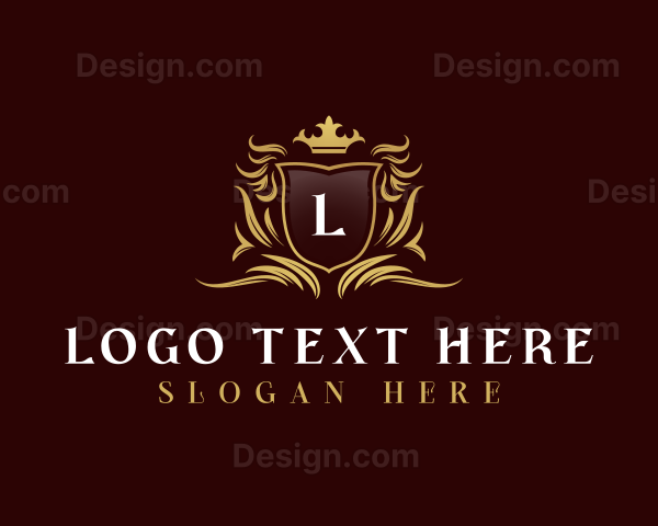 Elegant Crown Shield Logo