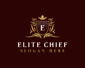 Elegant Crown Shield logo design