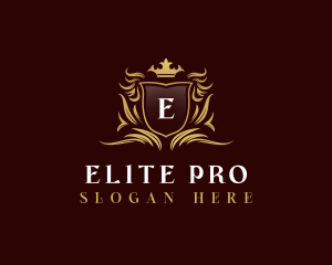 Elegant Crown Shield logo design