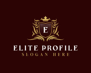 Elegant Crown Shield logo design