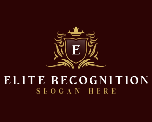 Elegant Crown Shield logo design