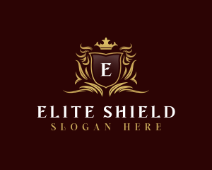 Elegant Crown Shield logo design