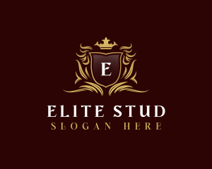 Elegant Crown Shield logo design