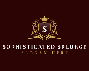 Elegant Crown Shield logo design