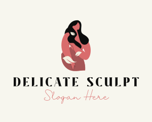 Natural Nude Woman  logo design