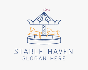 Horse Carousel Amusement Park logo