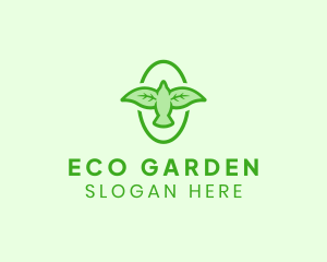 Organic Leaf Bird logo design