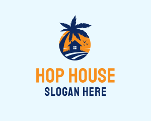 Tropical Sunrise House logo design