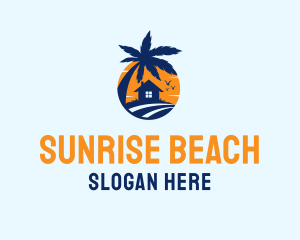 Tropical Sunrise House logo design