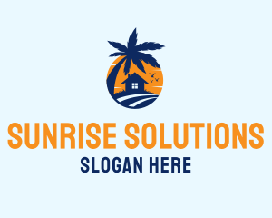 Tropical Sunrise House logo design