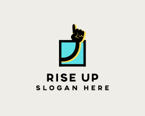 Hand Up Sign logo design