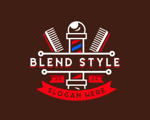 Barber Styling Comb  logo design