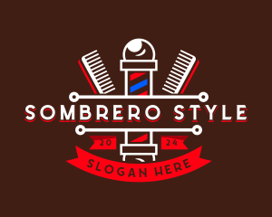 Barber Styling Comb  logo design